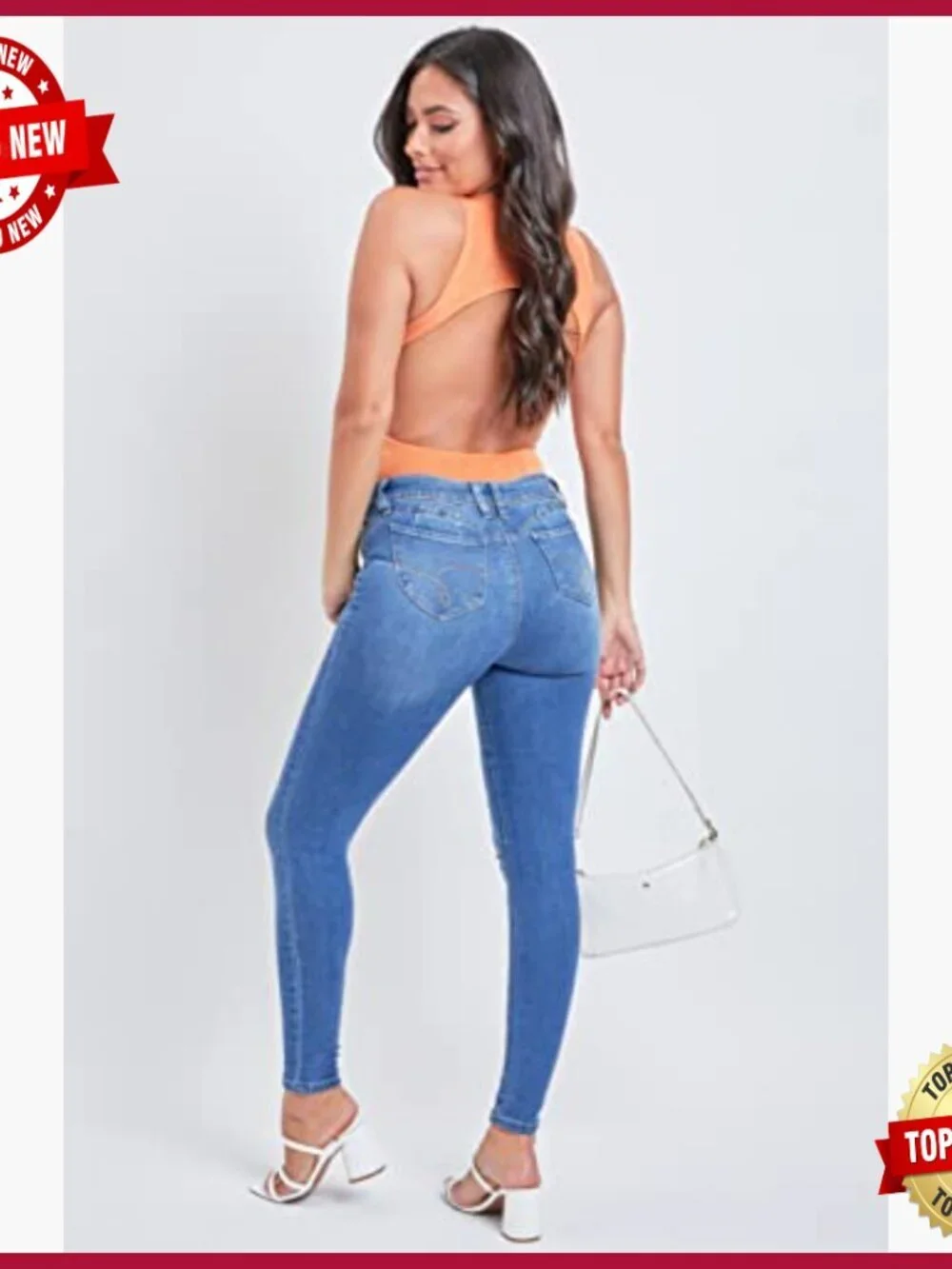 Mid-Rise Wannabettabutt Skinny Jeans 29in Inseam Stretchy_3